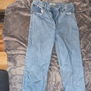 Abercrombie 90s Relaxed High Rise Light Wash Jeans Size 29/8 Short